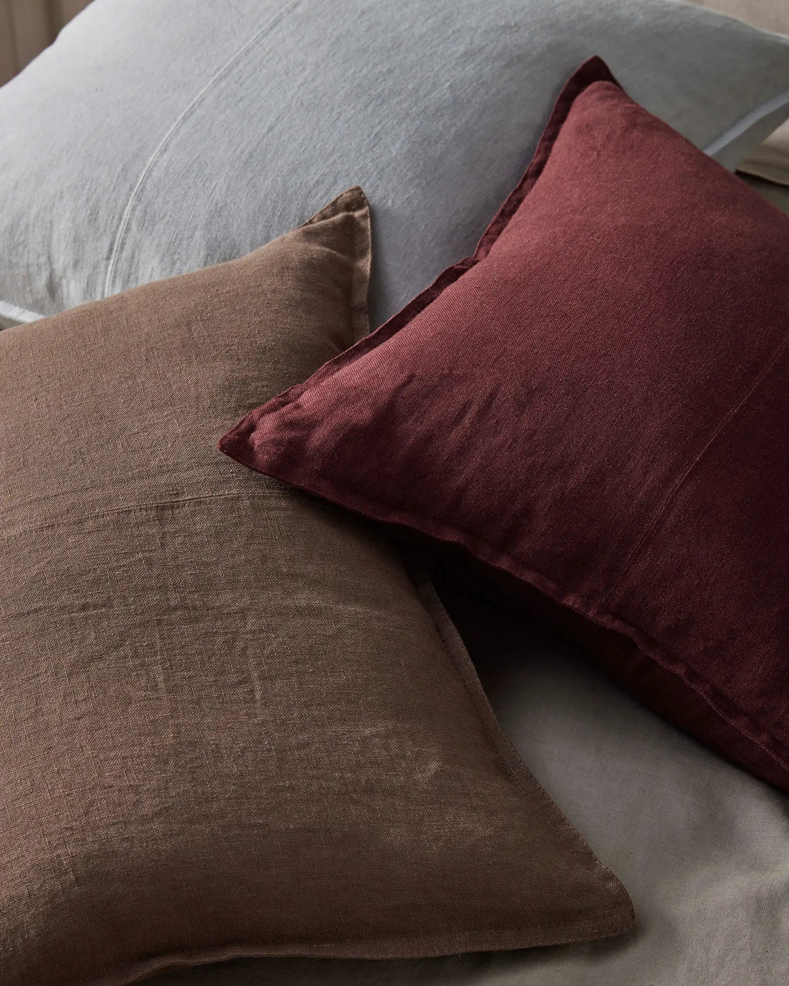 Weave Home Como Linen Cushion Garnet