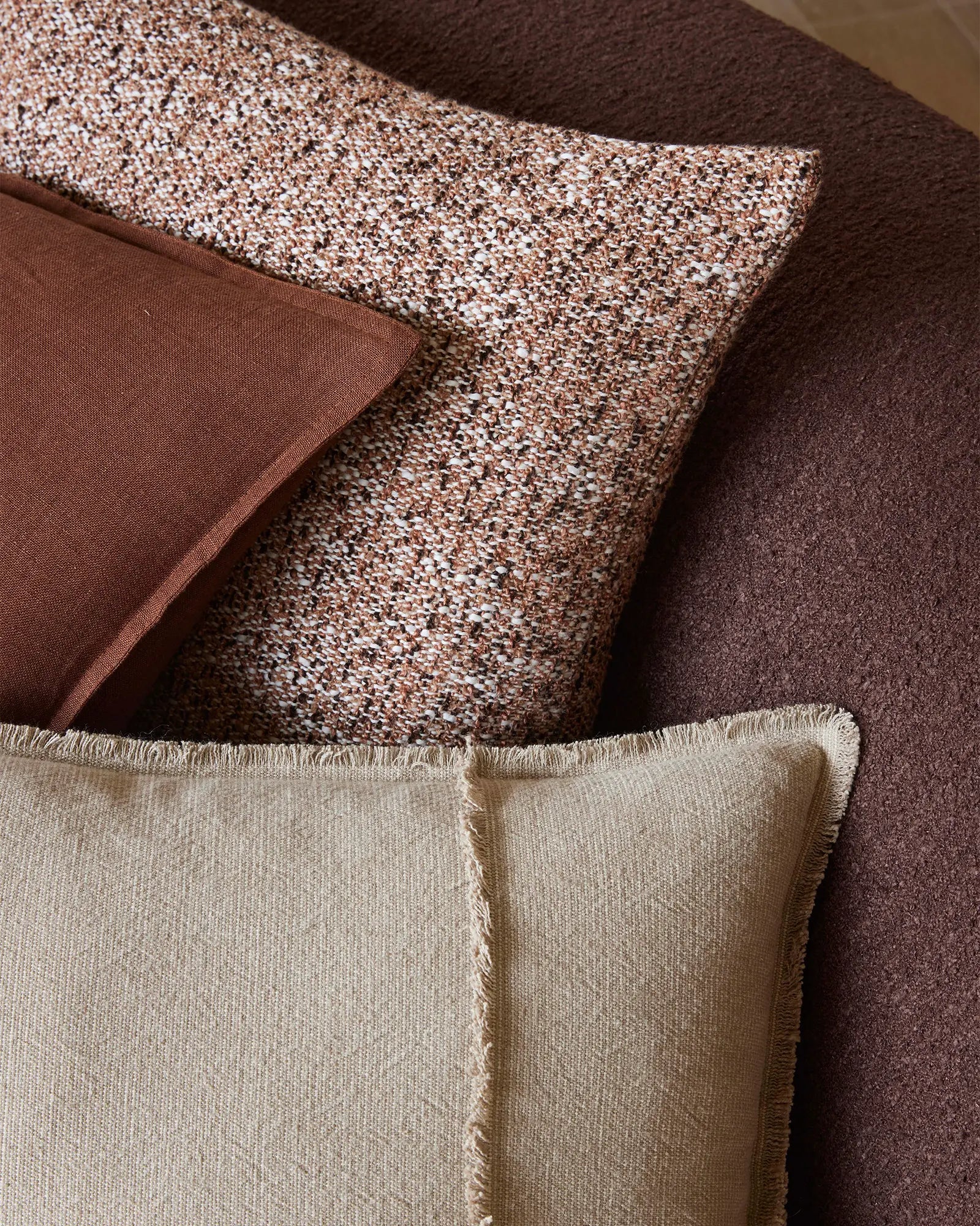Weave Home Como Linen Cushion Henna