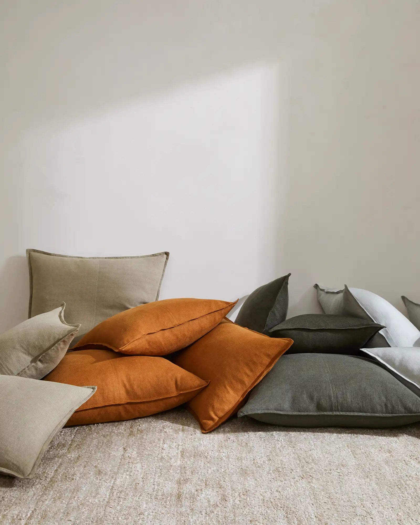 Weave Home Como Linen Cushion Khaki