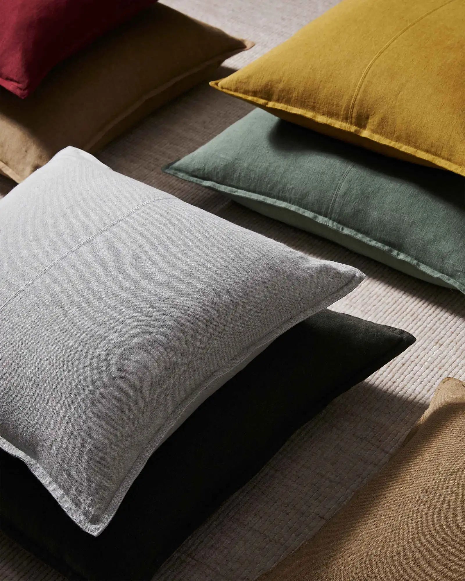 Weave Home Como Linen Cushion Moss