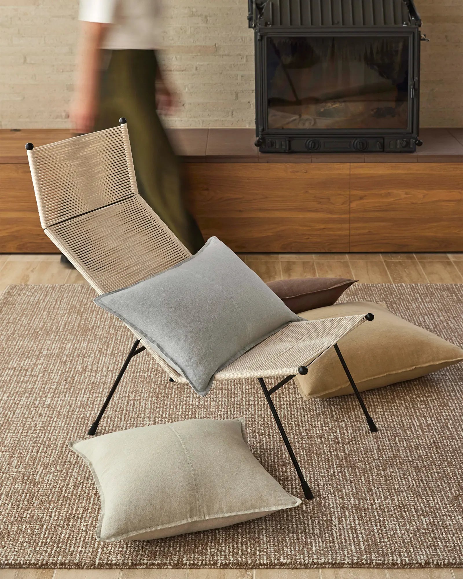 Weave Home Como Linen Cushion Oatmeal
