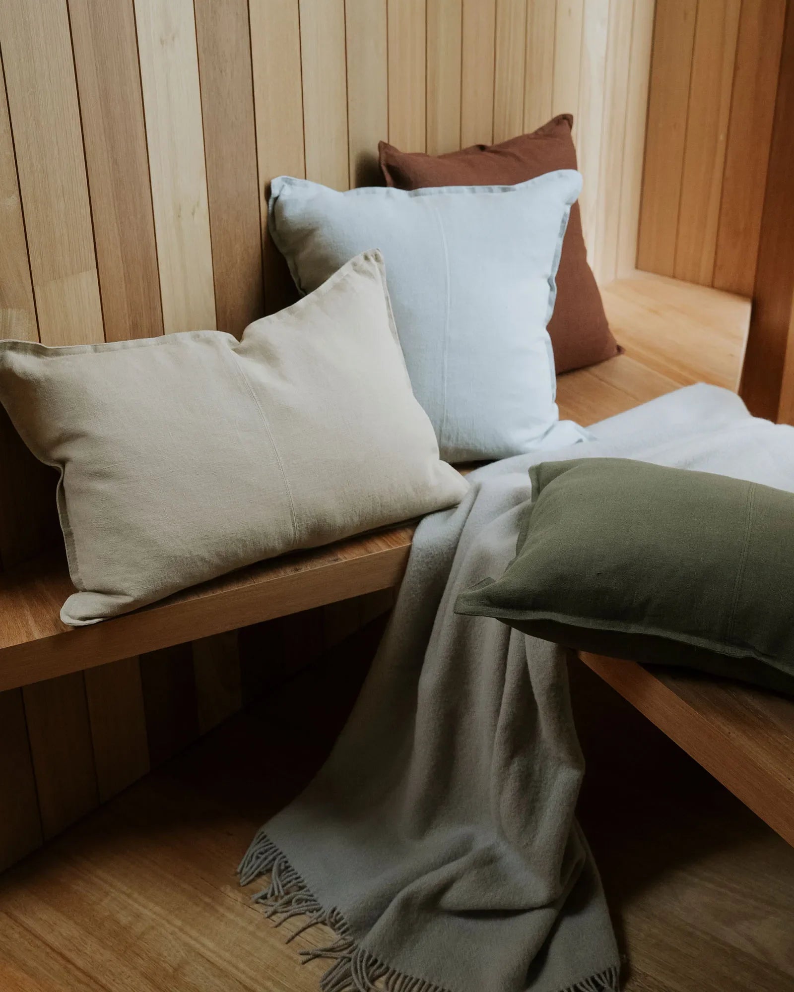 Weave Home Como Linen Cushion Oatmeal