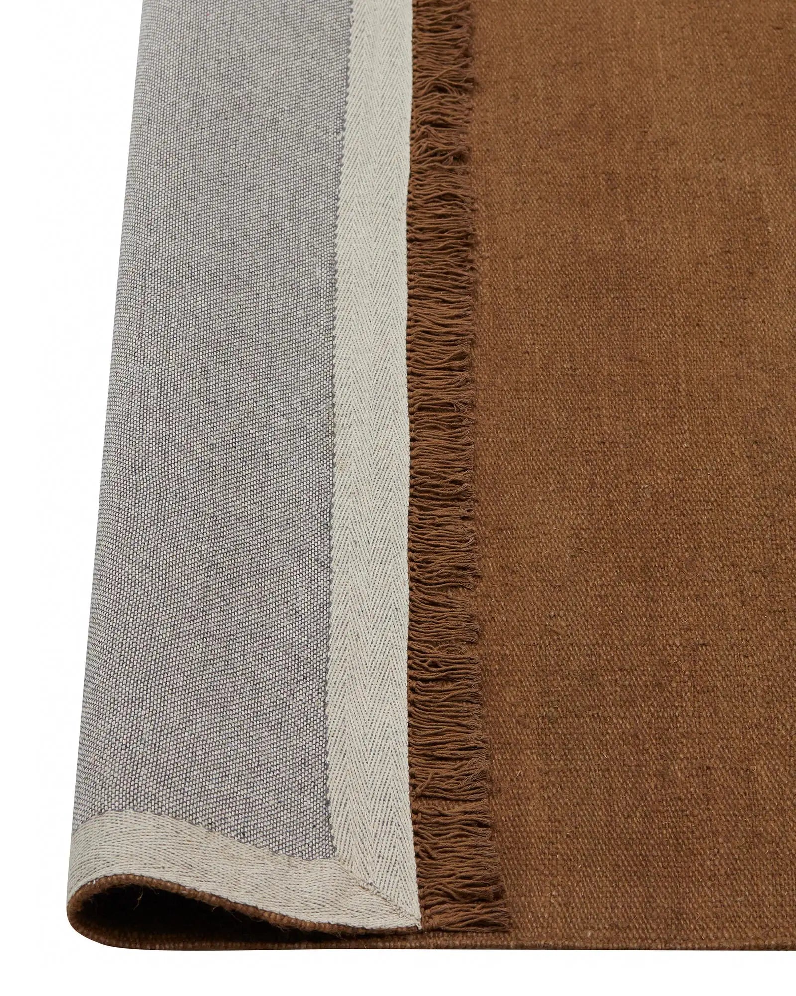 Weave Home Emilio Toffee Linen Flat Weave Rug