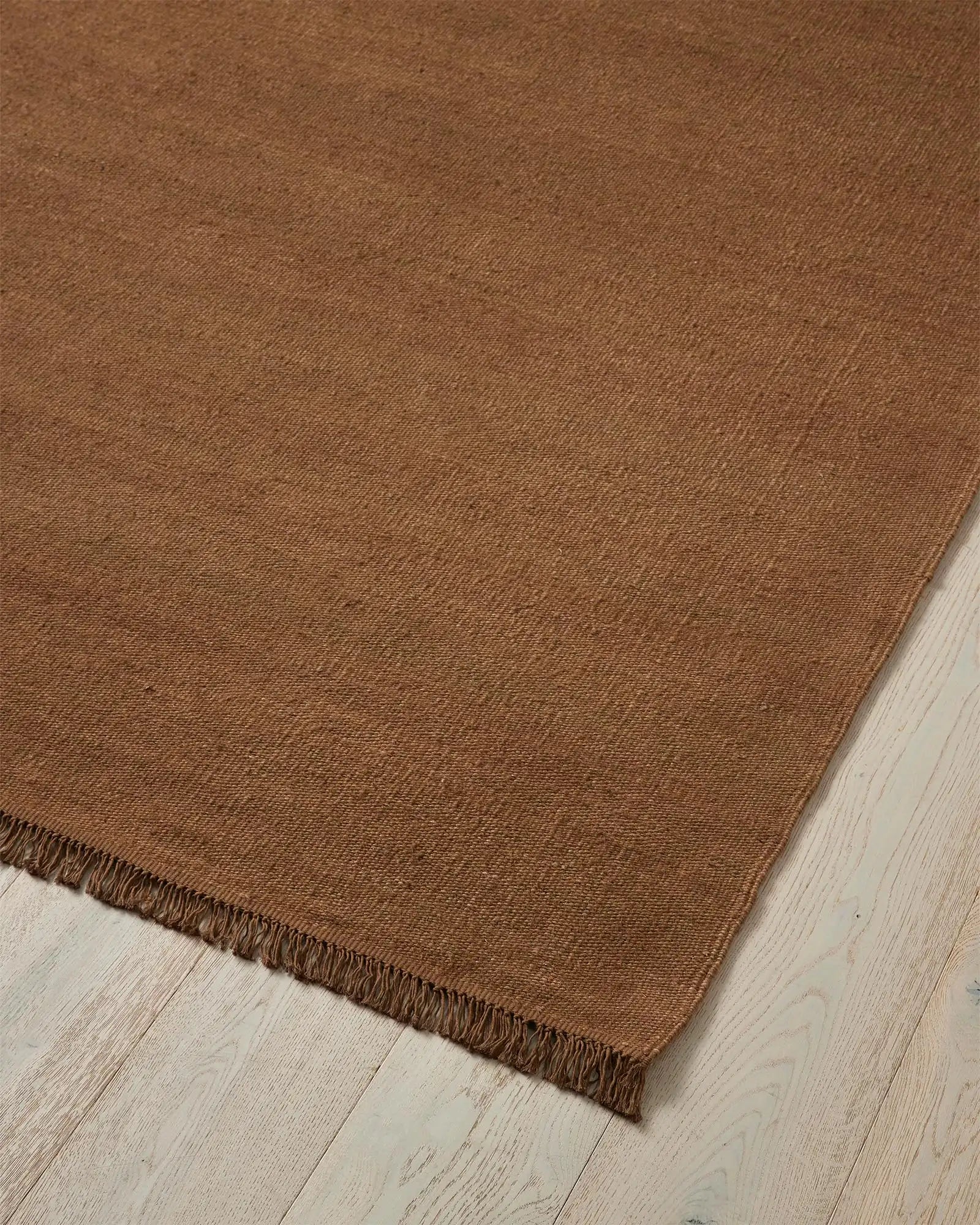 Weave Home Emilio Toffee Linen Flat Weave Rug