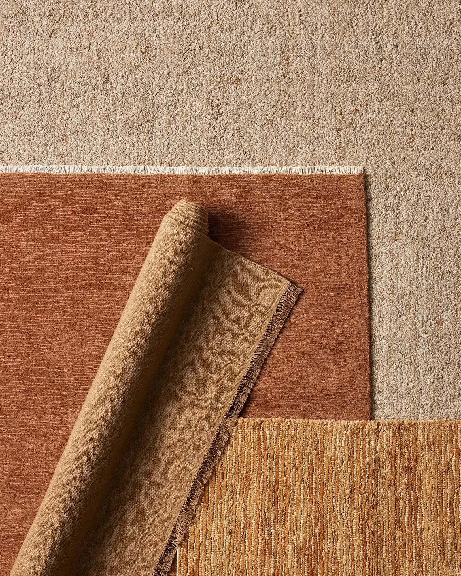 Weave Home Emilio Toffee Linen Flat Weave Rug