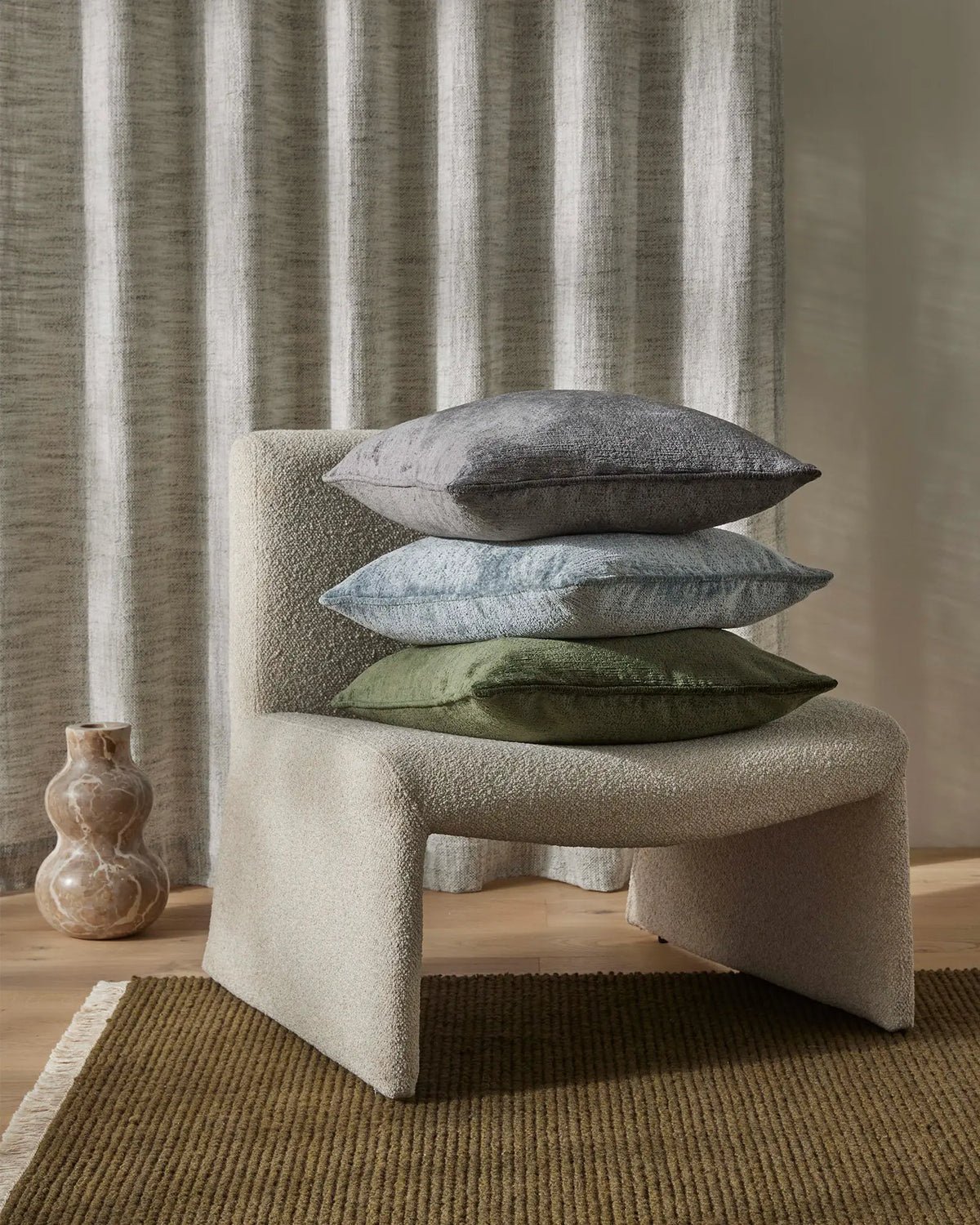 Weave Home Fabien Moss Wool Area Rug