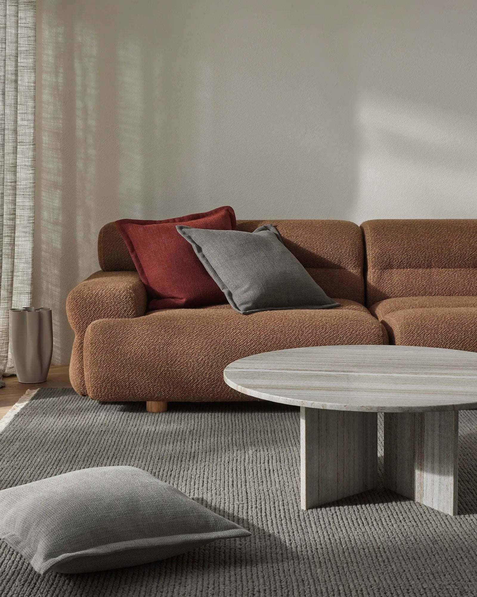 Weave Home Figlio Chunky Woven Cushion Paprika