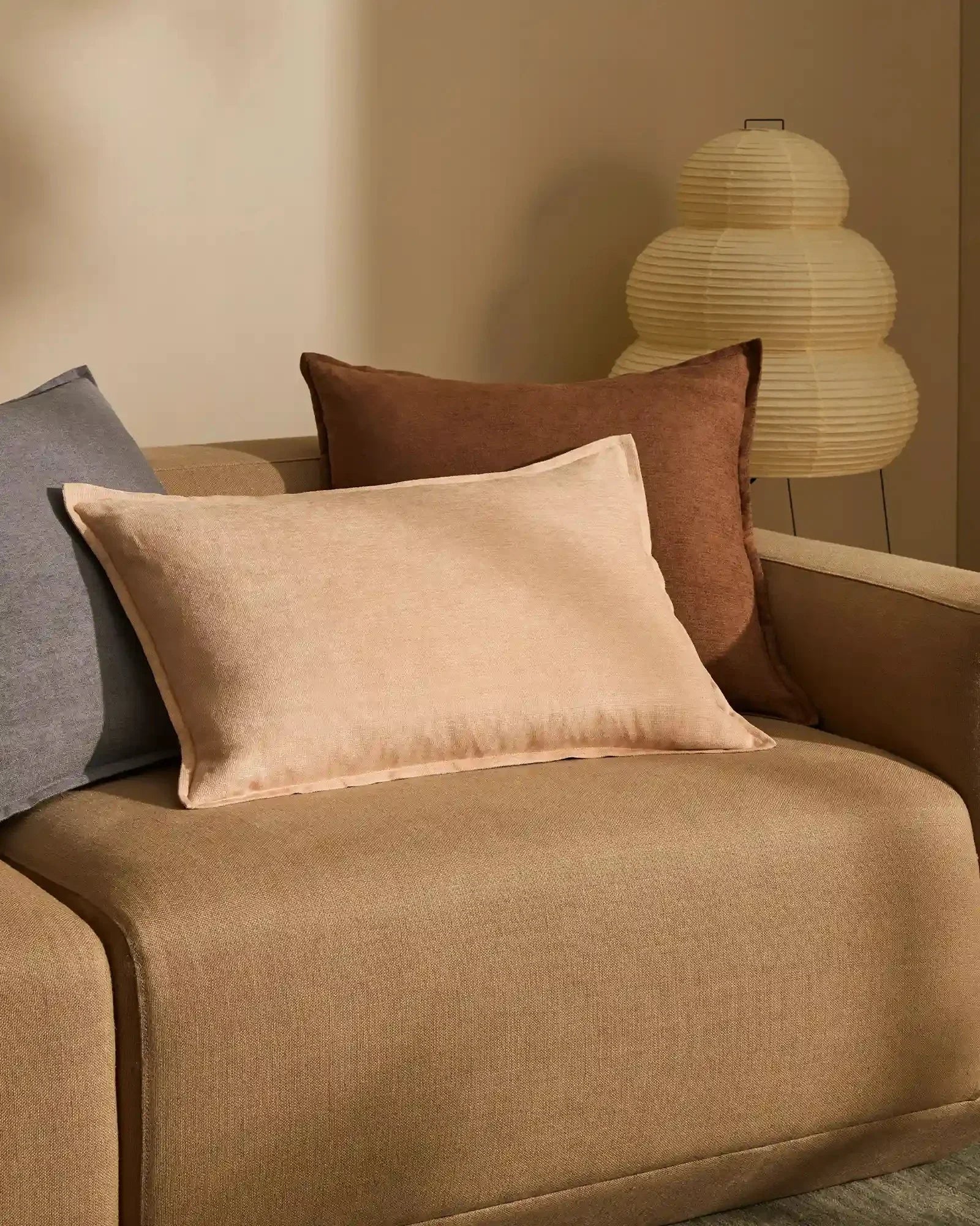 Weave Home Fiore Chenille Cushion Denim