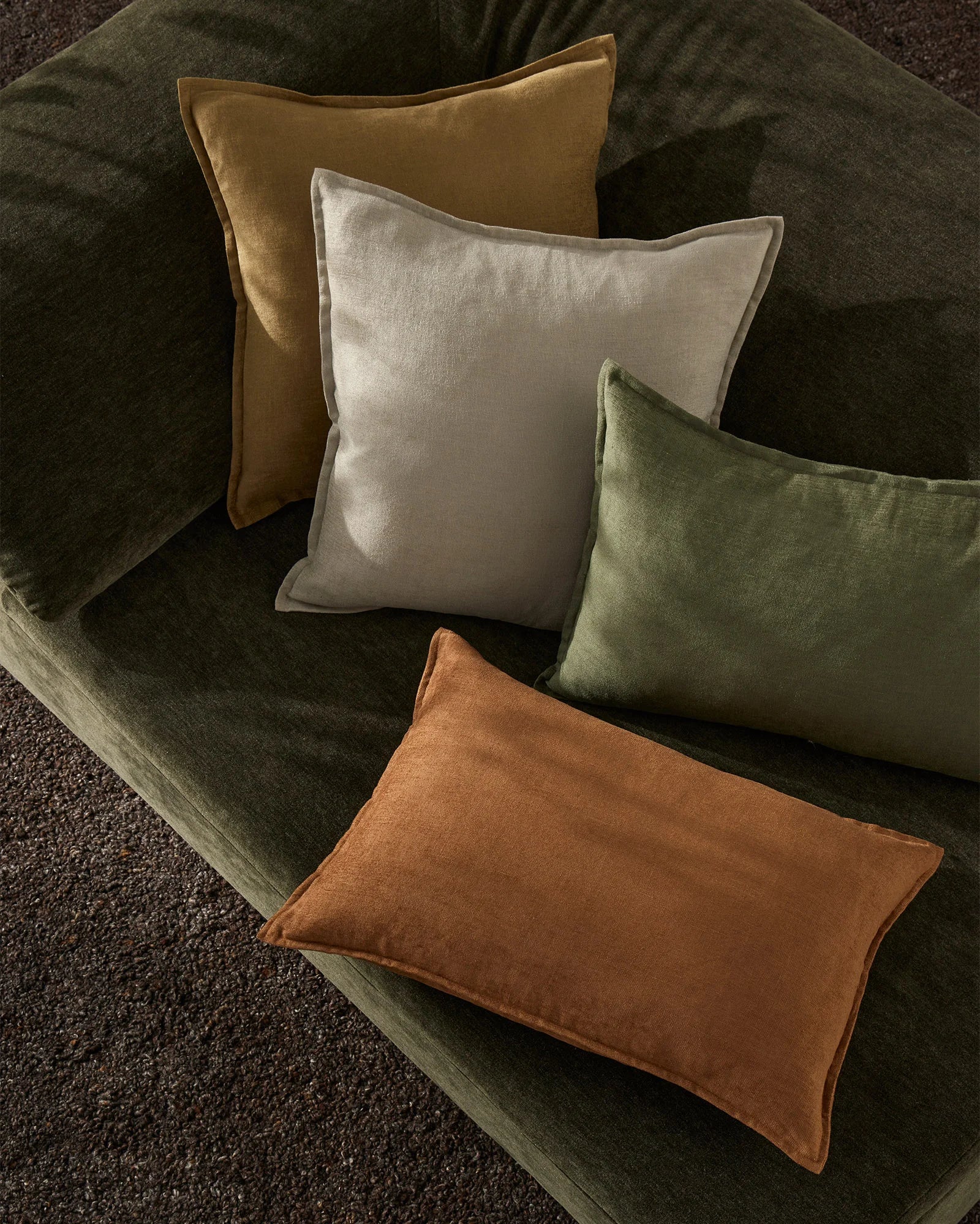 Weave Home Fiore Chenille Cushion Ochre