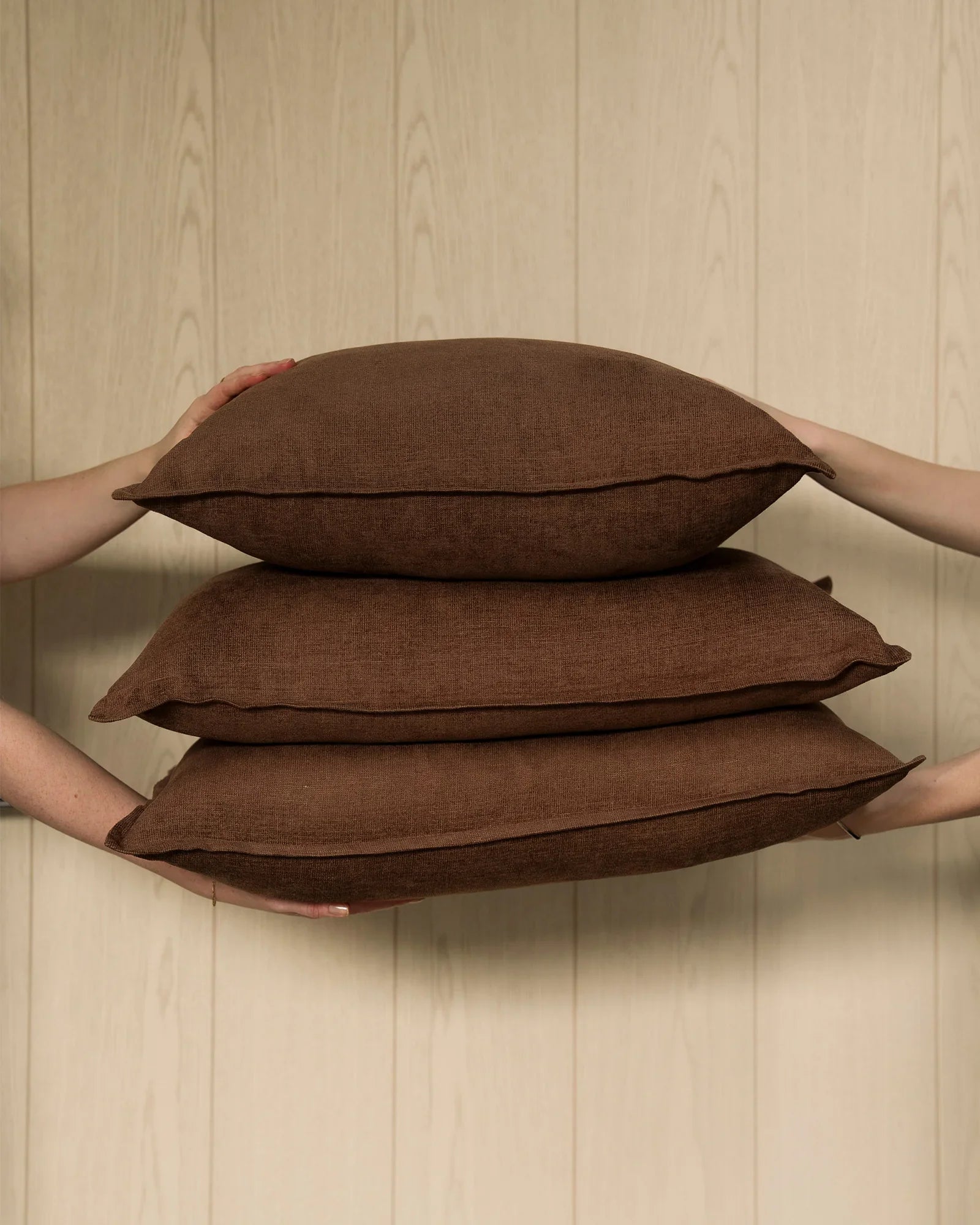 Weave Home Fiore Chenille Cushion Toffee