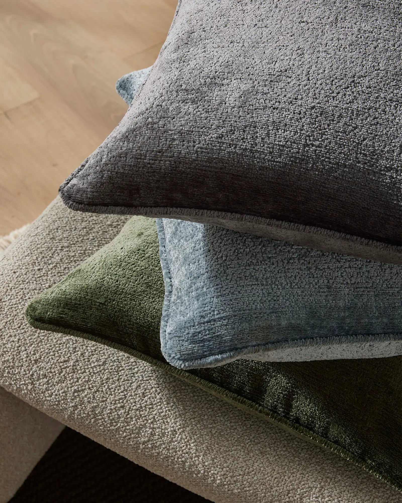 Weave Home Tempo Chenille Cushion Coal