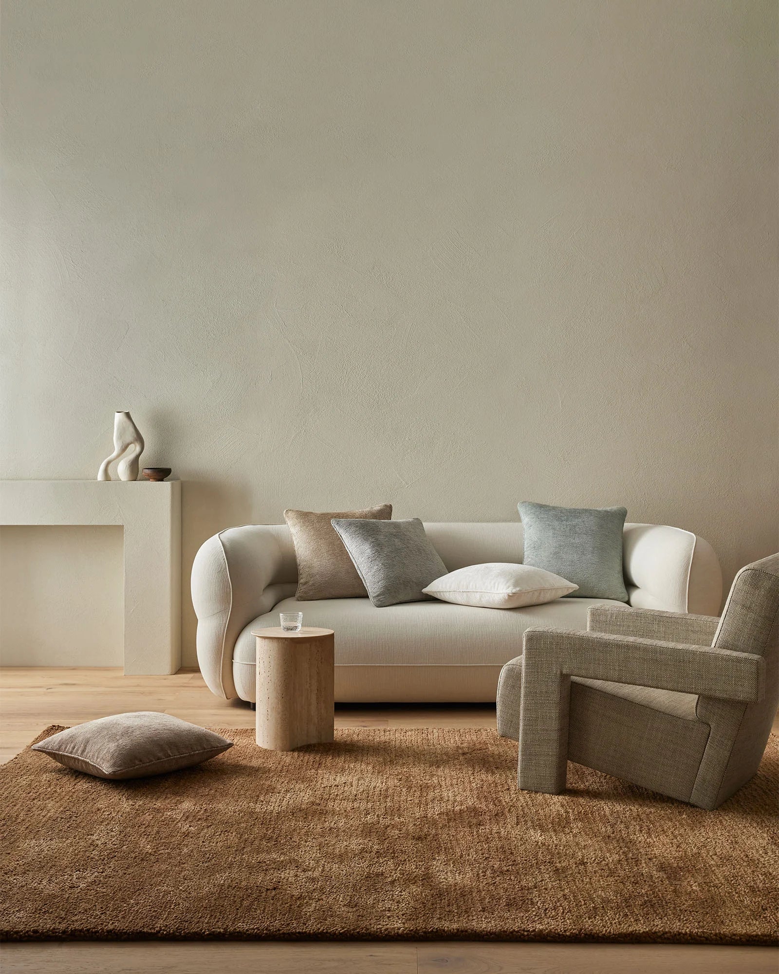 Weave Home Tempo Chenille Cushion Gull