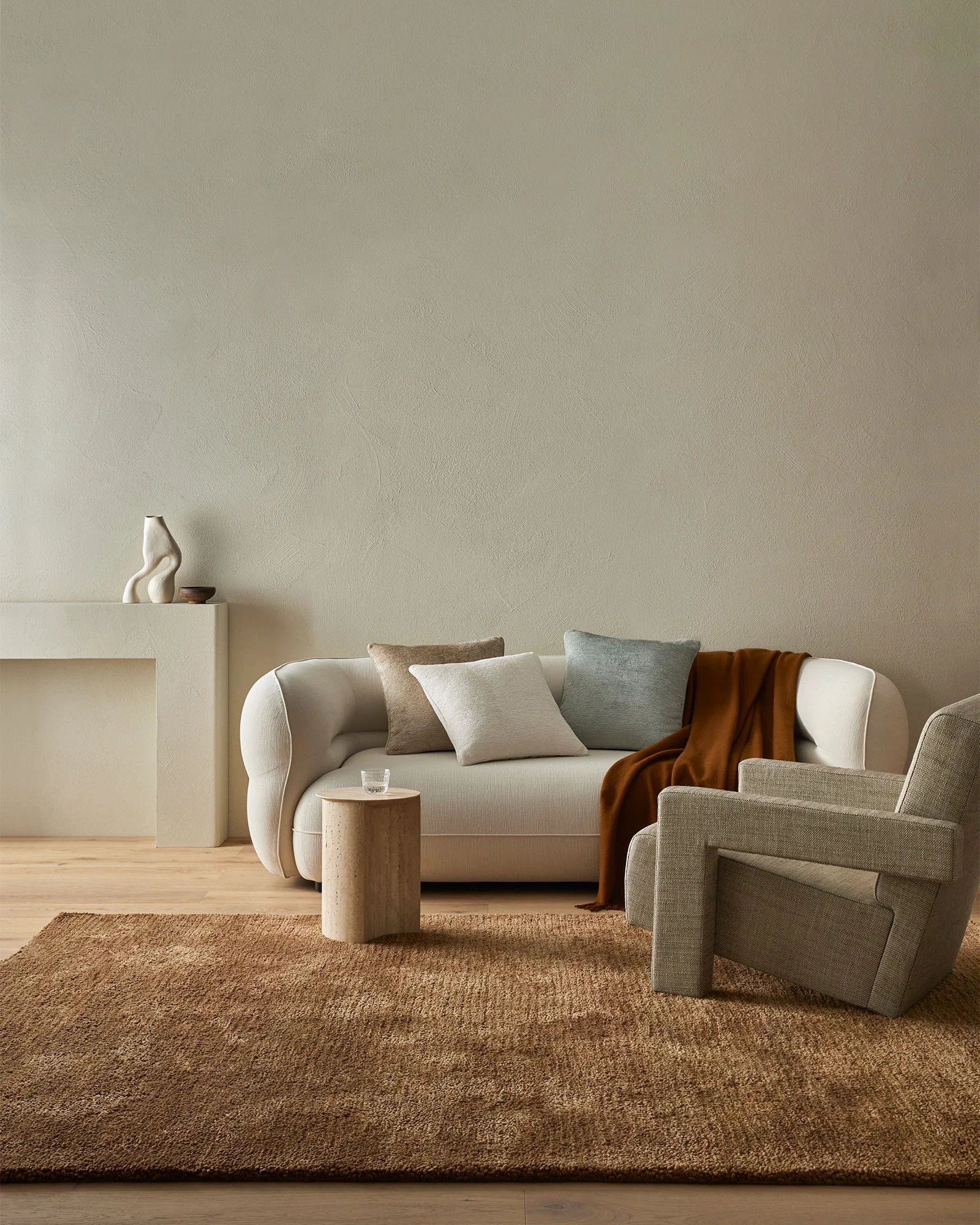 Weave Home Tempo Chenille Cushion Oatmeal