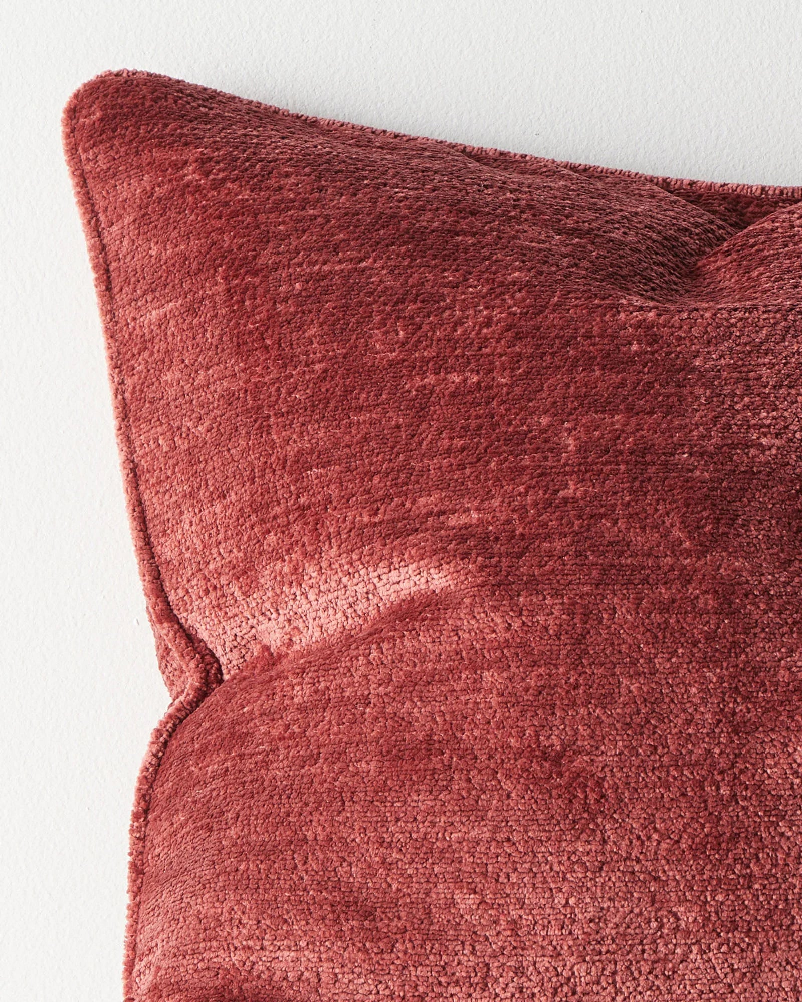 Weave Home Tempo Chenille Cushion Ruby