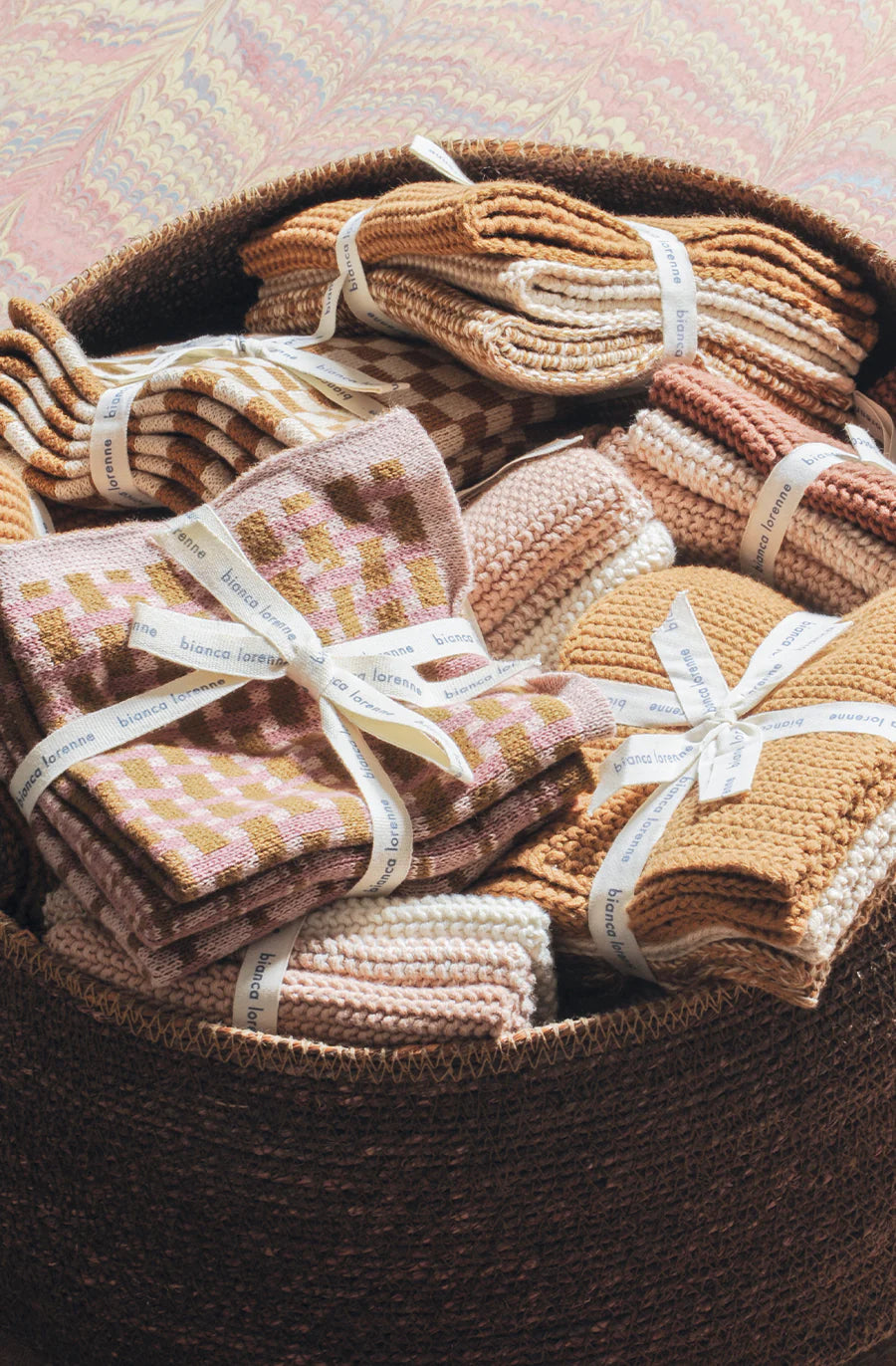 Bianca Lorenne Rose Gold Washcloths - Set of Three