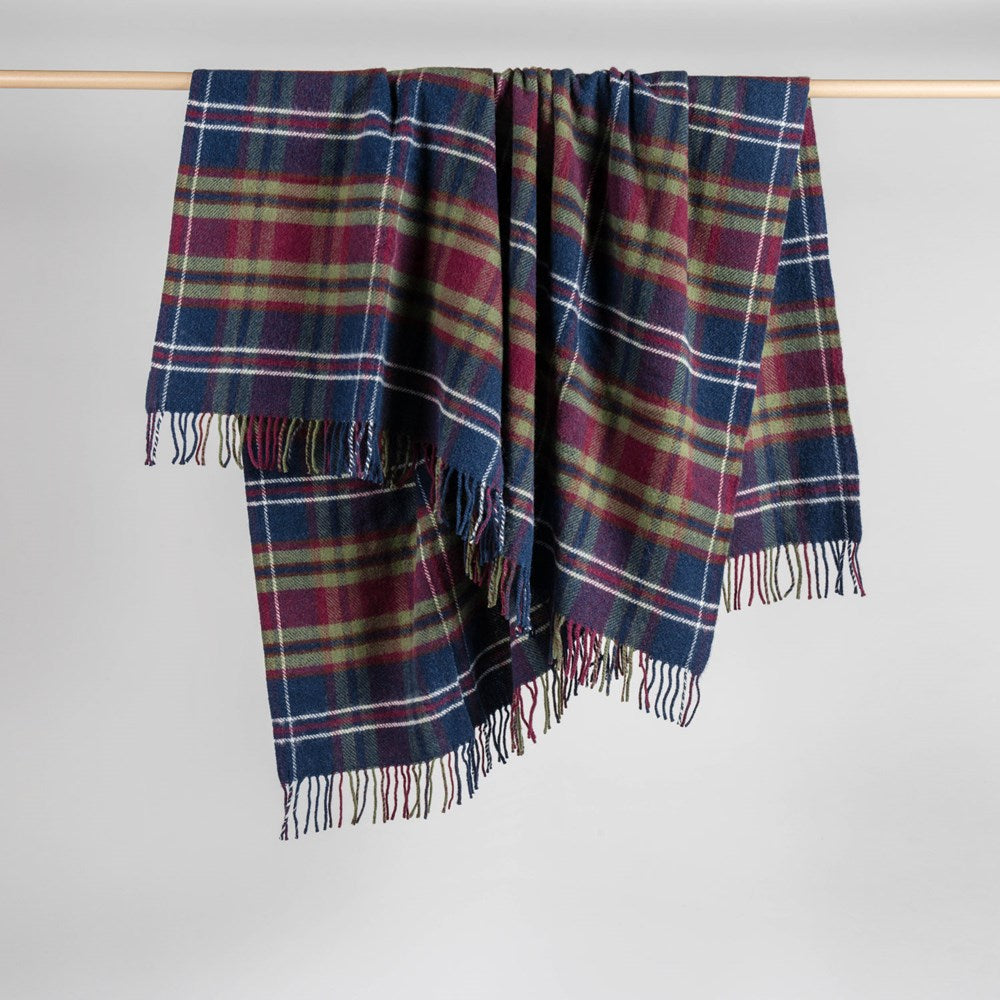 Tartan NZ Wool Throw - Morello Check