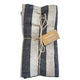 Forge Napkin Set 4 - Linen Cotton Blend 45x454cm - Taupe/Black Wide Stripe