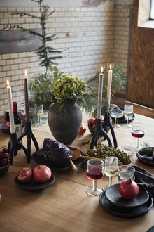 MUUBS Aion Nordic Candle holder Small - Black - 13.4cm Tall  - Available August