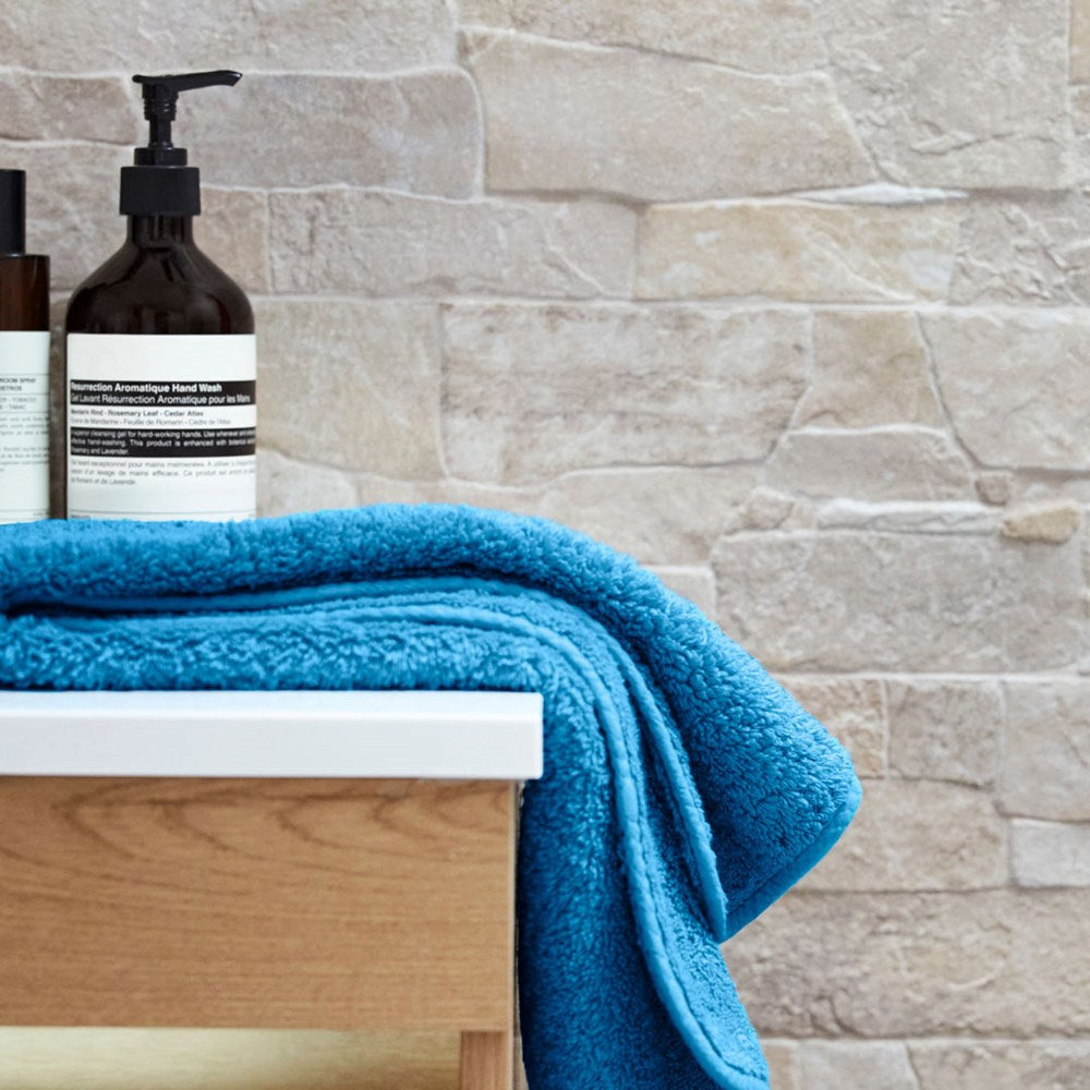 Super Pile Cotton Hand Towel - Cyan