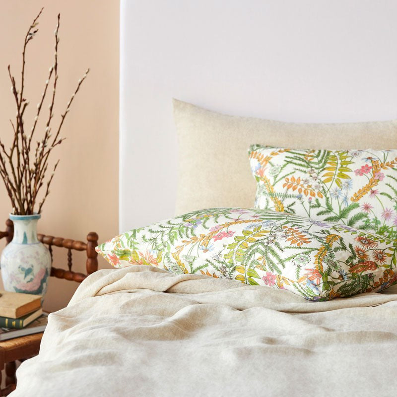 Pure Linen Printed Pillowcase - Bria