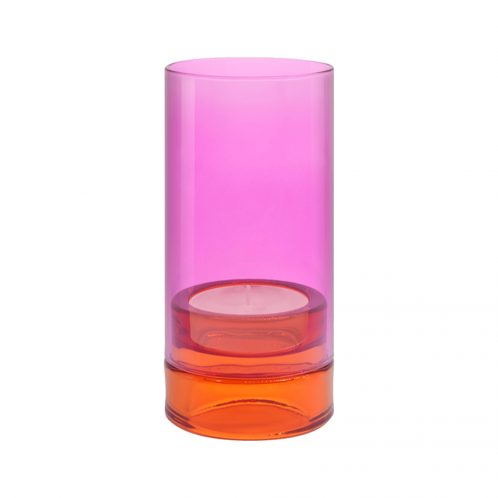 Glass Lantern - Pink