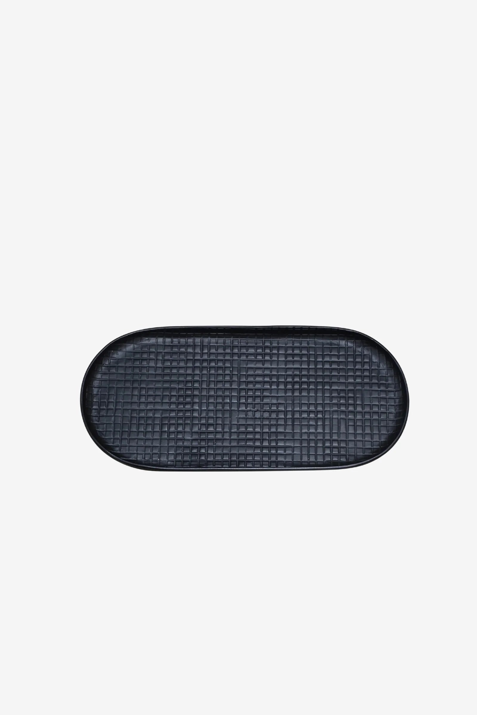 ANKARA Oval Small Tray - Black - 24.5cm -August