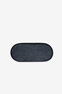 ANKARA Oval Small Tray - Black - 24.5cm -August