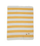 David Fussenegger Baby Blanket: Stripes with Bees - Yellow/Grey