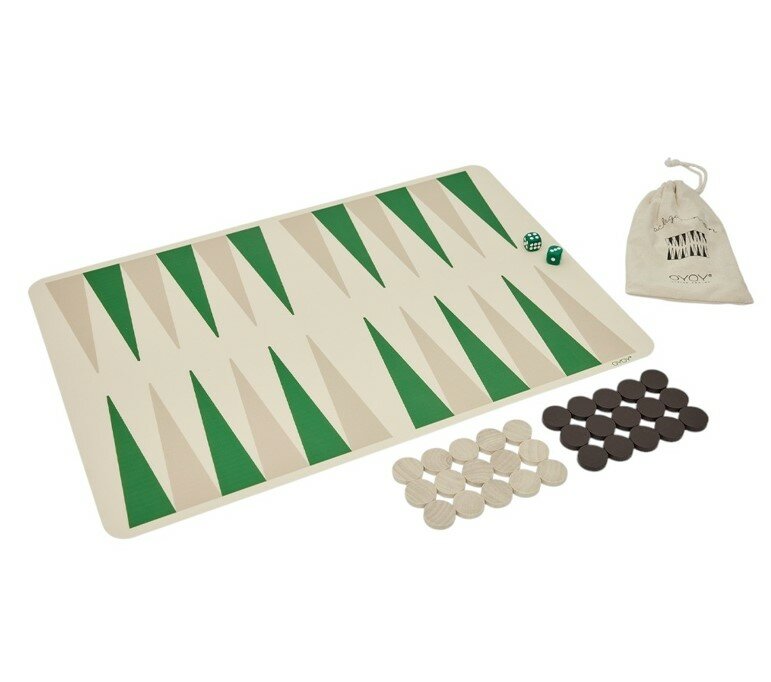 OYOY Backgammon (Green/Camel)