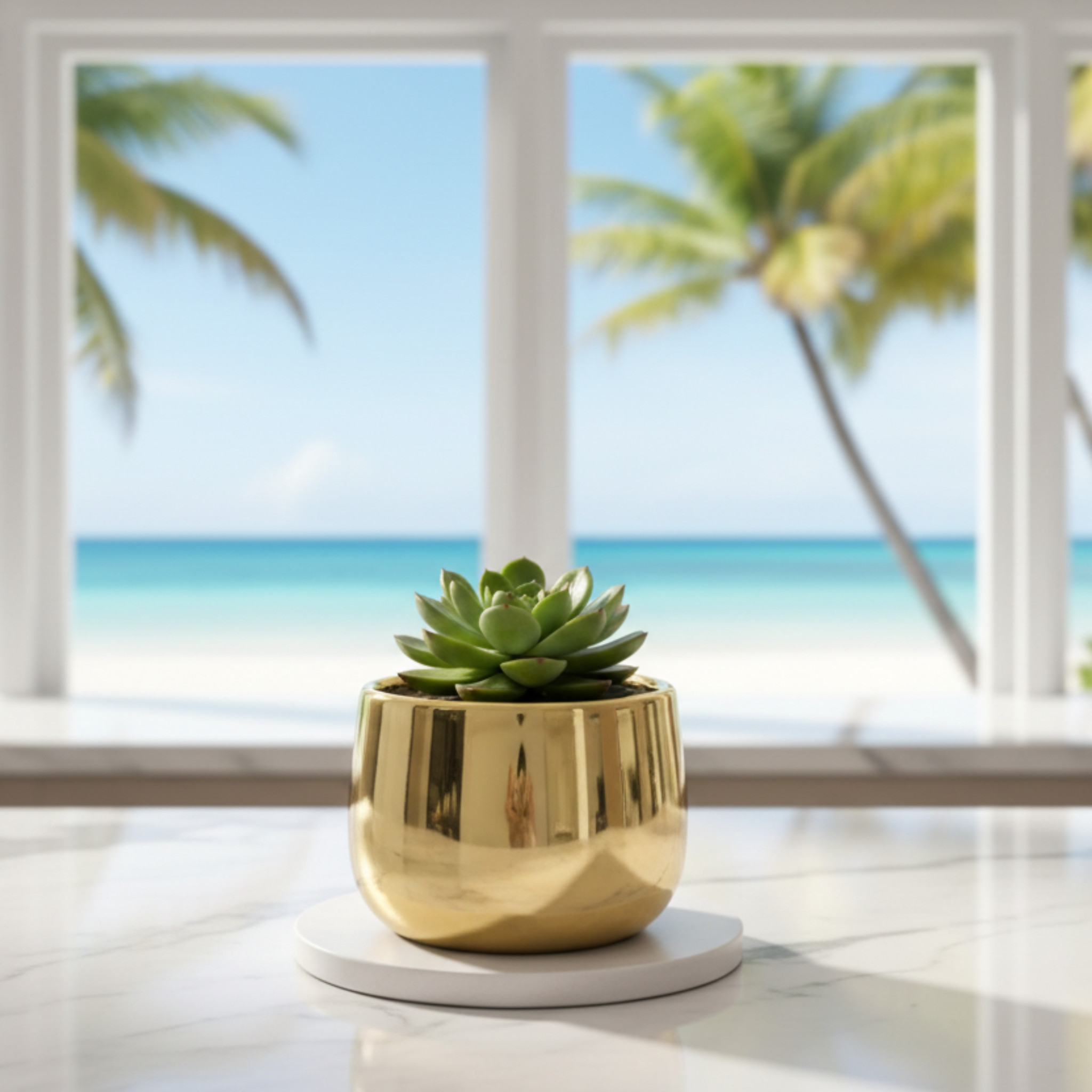 Frankly Cotton Gold Ceramic Plant Pot