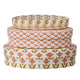 Bungalow Oval Box Usha S - Old Rose (Set of 3)