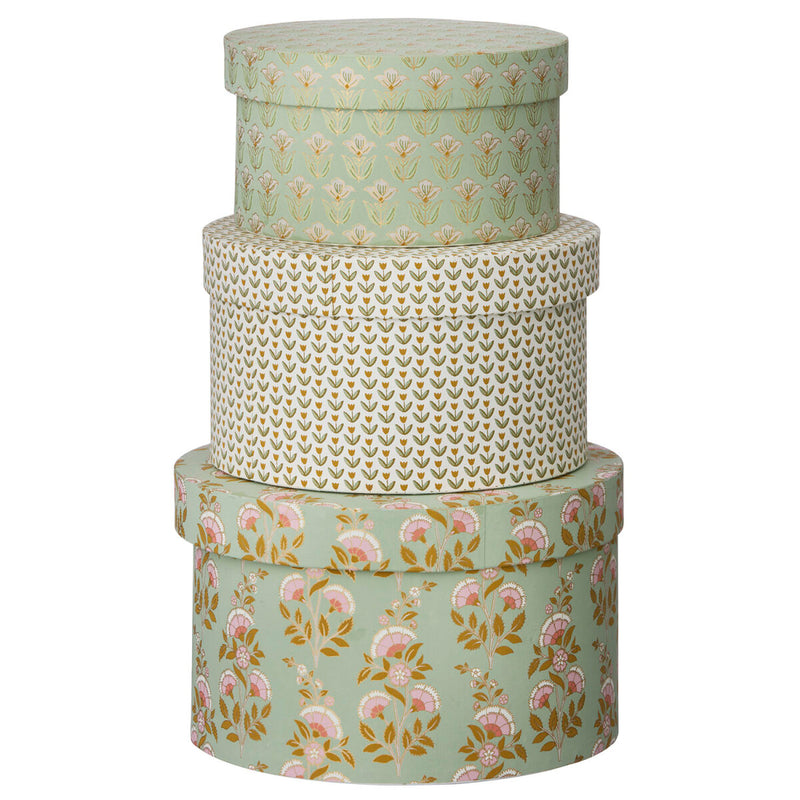 Bungalow Round Box S - Calla Sage (Set of 3)