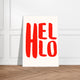 Graphic Art Print - Hello