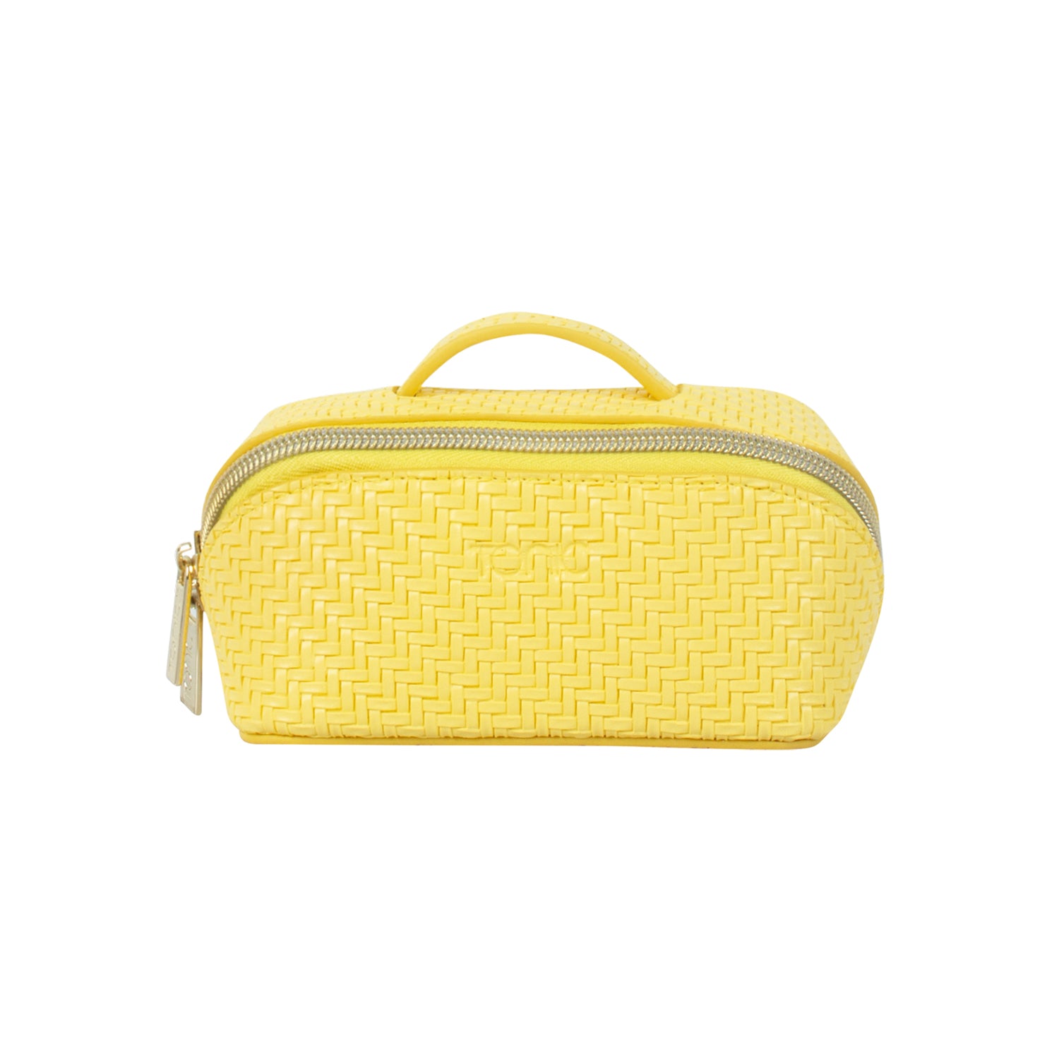 Tonic Herringbone Beauty Bag Small Lemon