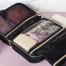 Tonic Herringbone Hanging Cosmetic Bag - Licorice