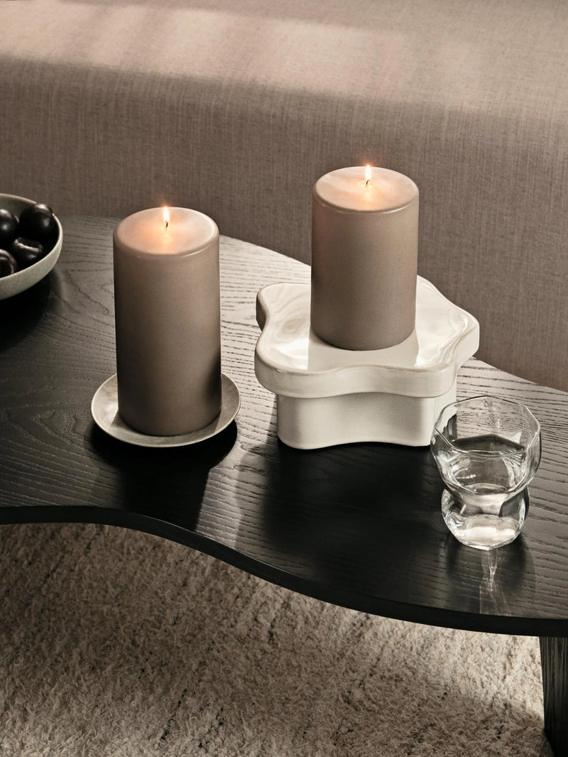 Broste Copenhagen  Candle Pillar 10cm - Linen