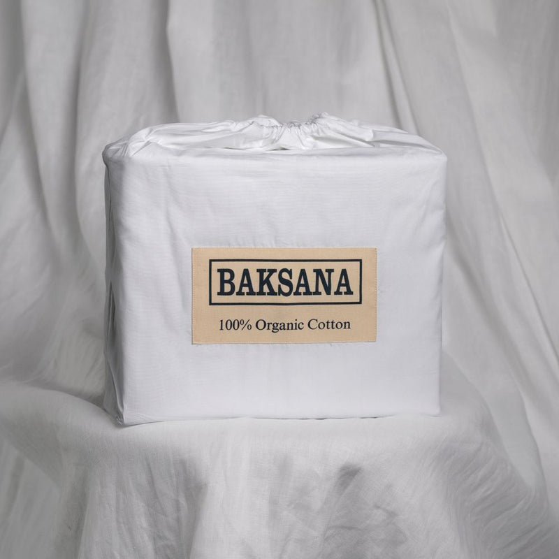 Baksana 500TC Percale Organic Cotton Sheet Set