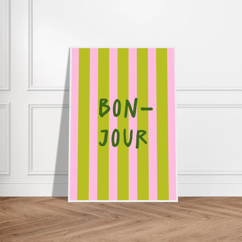 Graphic Art Print - Bonjour