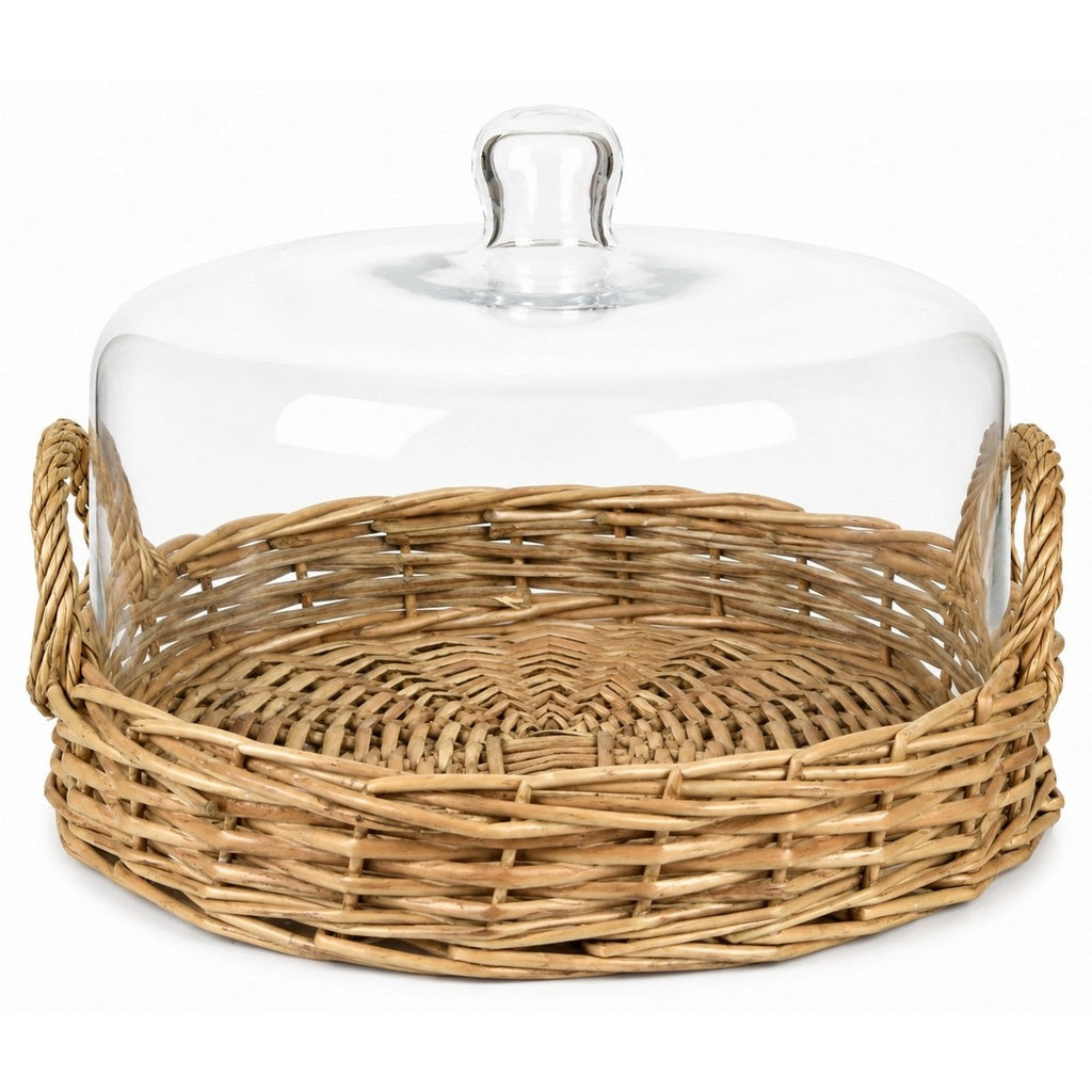 LARGE CLOCHE COVERED BASKET