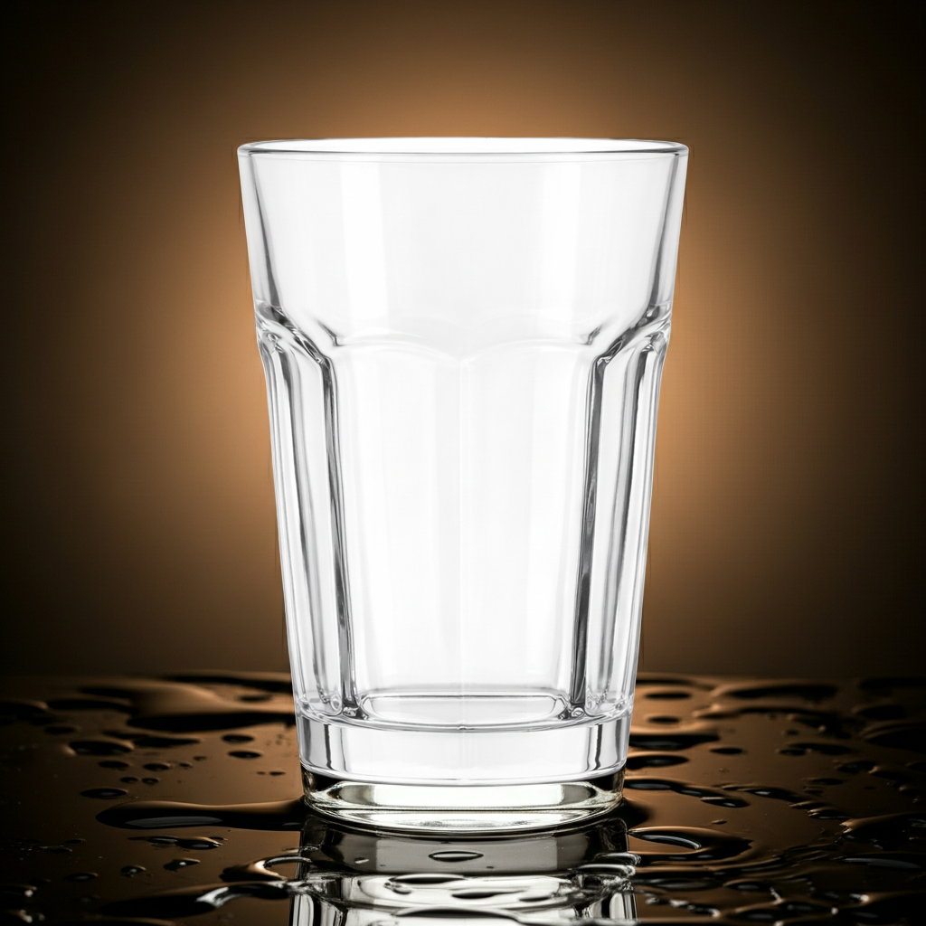 Frankly Cotton Clear Faceted Glass Tumbler 473ml