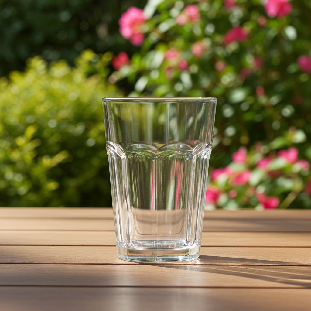 Frankly Cotton Clear Faceted Glass Tumbler 473ml