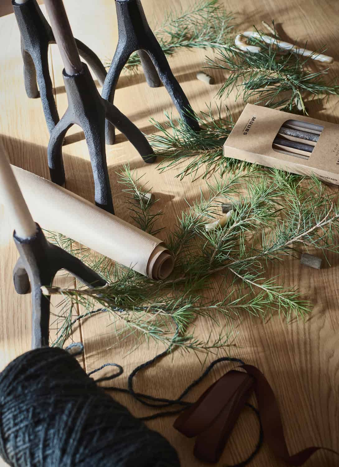 MUUBS Aion Nordic Candle holder Small - Black - 13.4cm Tall  - Available August