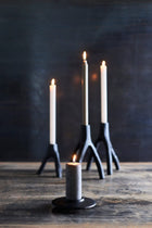MUUBS Aion Nordic Candle holder Small - Black - 13.4cm Tall  - Available August