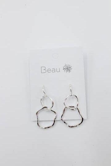 AE019 Puzzle Silver Earrings