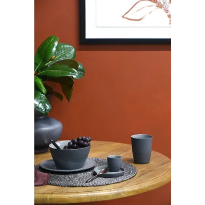Frankly Cotton - Placemat Round - Ash Wash - 38cm wide