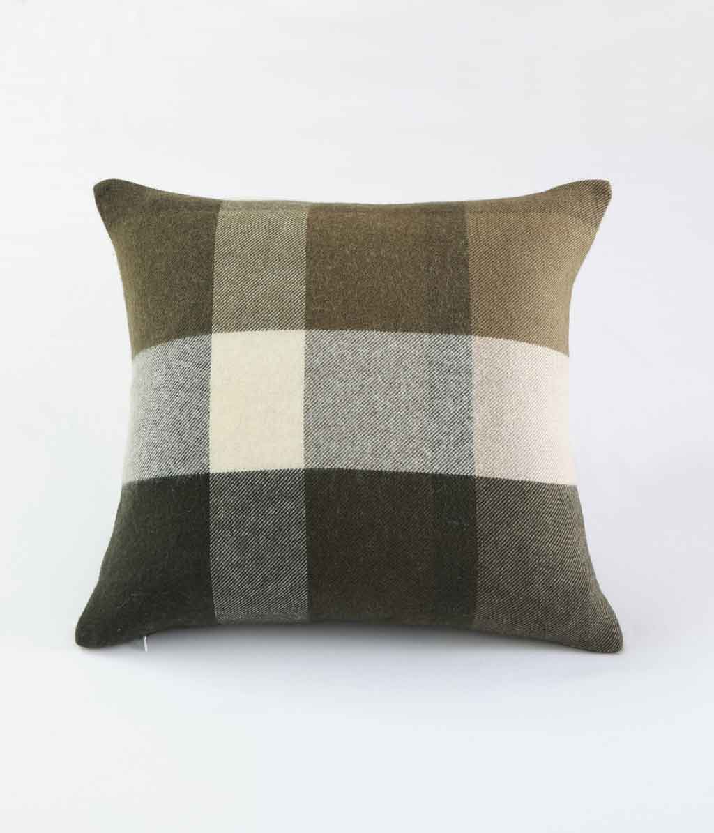 Lodge Lambswool Cushion Ivy