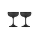 Aurora Matte Black 2Pk Coupe Glass