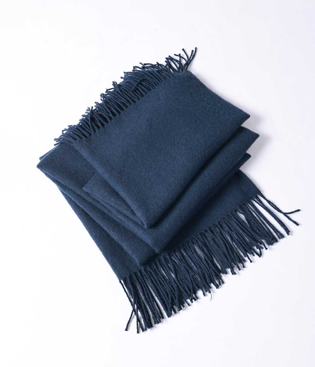 Lodge Lambswool Throw Indigo