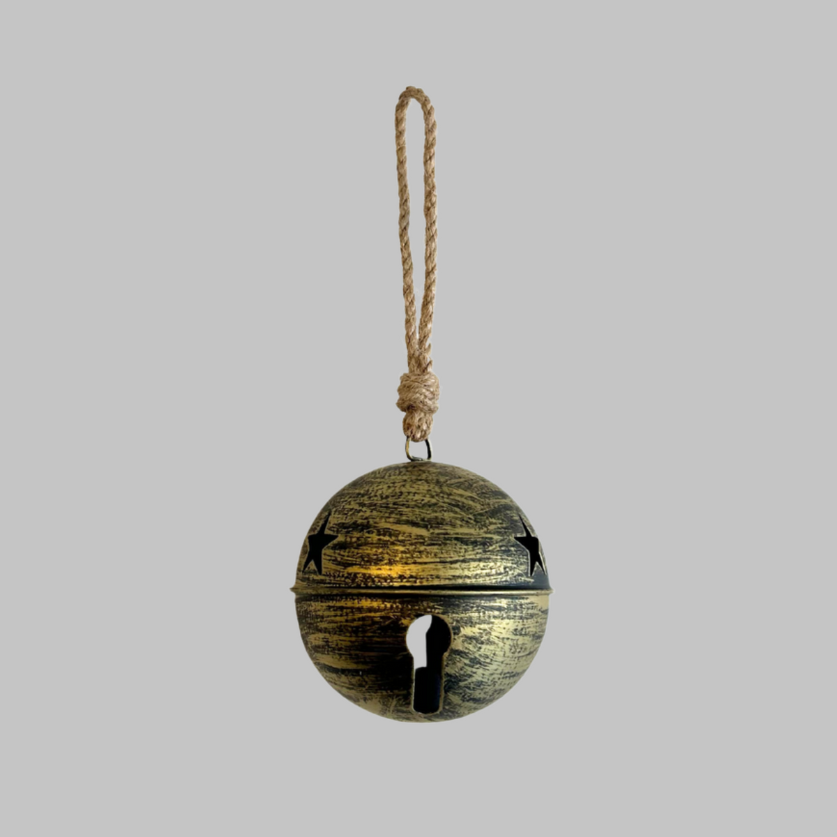 Single Gold Hanging Metal Star Bell