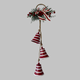 Striped Hanging Bell Trio (Red/White)